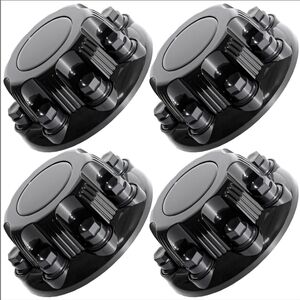 Set of 4 Black Wheel Center Caps
